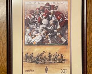 Signed Numbered Artist Proof Benjamin Knox Texas A&M Framed Print “Farmers Fight”