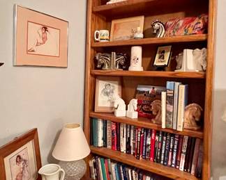 Solid Wood Bookshelves, Books