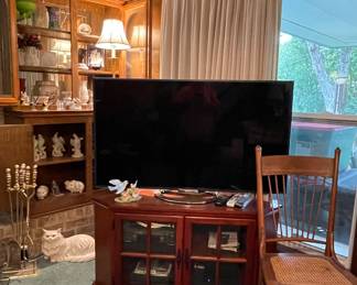 Sony Television, TV Stand, Fireplace Tool Set