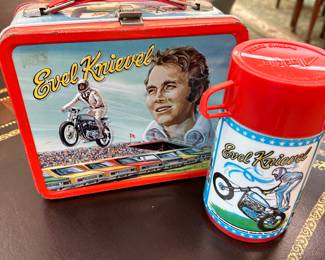 EVIL KNIEVEL lunch box set - excellent condition