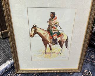 Framed Remington art
