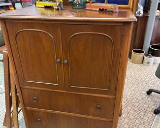Beautiful lingerie chest with two drawers and two open cabinet doors