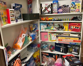 Vintage toys including HOT WHEELS, CONCENTRATION game, STRATEGO, DISNEY