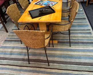 Crate & Barell dining chairs - light wood table (not marked)