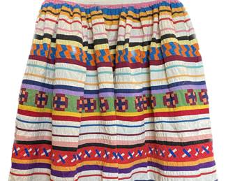 Vintage Seminole Indian Handmade 4 Row Skirt