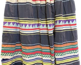 Vintage Seminole Indian Handmade 4 Row Skirt