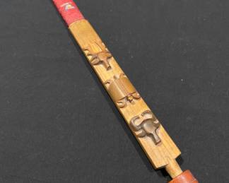 Native American Carved Pipe Stem and Pipe Bowl