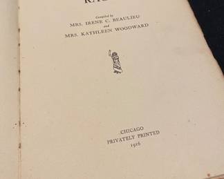 Book Tribute to A Vanishing Race Privately Printed 1916