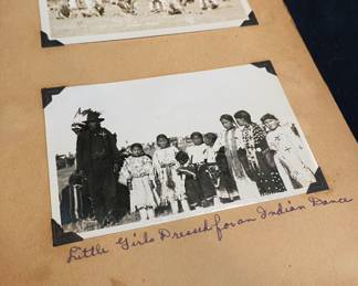 Incredible! Vintage 1933 Scrapbook - Sioux Indians + Pine Ridge Reservation | 27 double-sided pages containing original photographs, artwork, captions and more