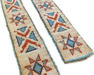 Sioux Indian White Beaded Belt