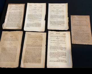 Collection of Historic 1830s Government Documents Related to Native Americans
