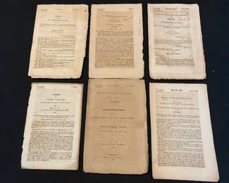 Collection of Historic 1830s Government Documents related to Native Americans