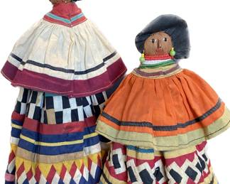 Pair Vintage Seminole Indian Dolls