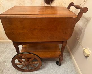 VINTAGE MAPLE TEACART