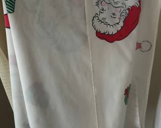 VINTAGE SANTA TABLECLOTH