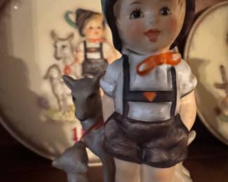 HUMMEL FIGURINES AND MATCHING PLATES