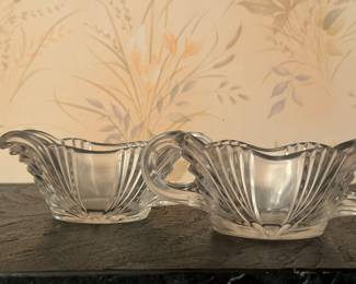 FOSTORIA GLASS CREAMER AND SUGAR