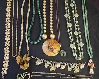 Green Gold Costume Jewelry 