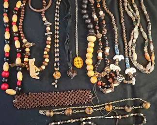 Wood Earth Tones Costume Jewelry 