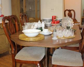 Dining Table and China