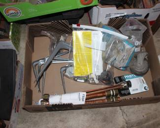 Copper Tubing Pipe, L Brackets, Casters