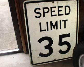 35 Mile Hr Speed Limit Sign