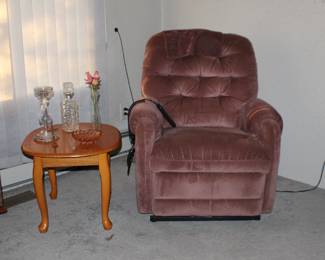 Recliner and Glassware