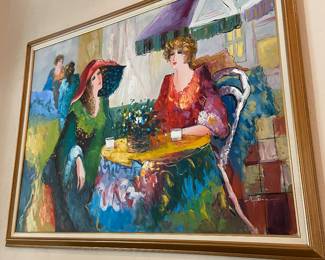 Women at table signed Adam.