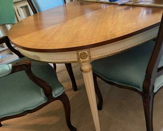 French Provincial dining table and chairs.