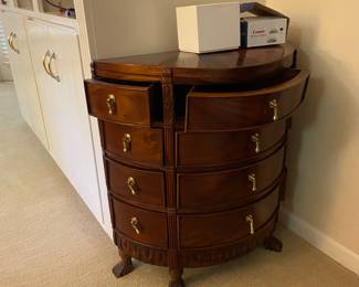 Antique Italian marquetry commode table