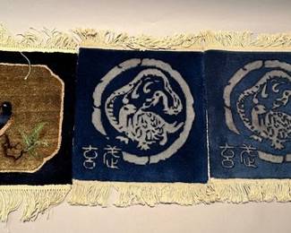 Three Tibetan Miniature Rugs / Wall Hangings
