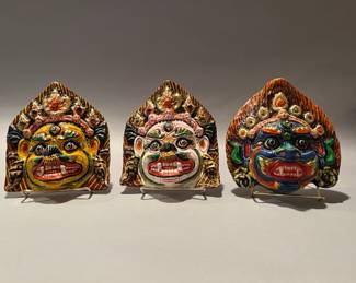 Paper Mache Hindu Masks