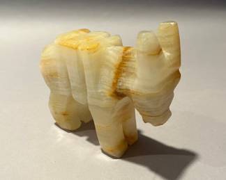 Carved Alabaster Mule Figurine