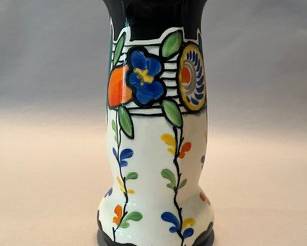 Hand Painted Porcelain Vase, Czechoslovakia
