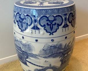 Chinese Blue And White Ceramic Garden Stool
