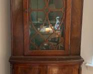George II Style Corner Cabinet By Tell City Furniture Company, Swiss Craft