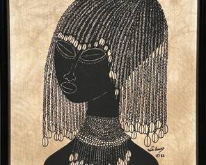 Heidi Lange (Born 1940 ), Mombasa Gril, Batik Print On Fabric, Kenya, 1983