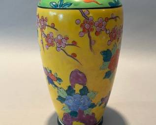 Painted Polychrome Porcelain Vase, Japan