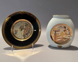 The Art Of Chokin Vase And Plate