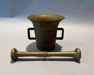 Vintage Bronze Apothecary Mortar And Pestle