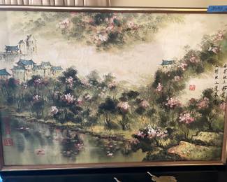 Spring blossoms framed 35w x 27.6”h $50