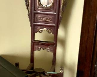 Antique carved red wash stand with gold trim 
27 x21 x 67.5”h $115