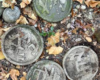 Chinese character Concrete Stepping Stones 12” Rnd $20ea