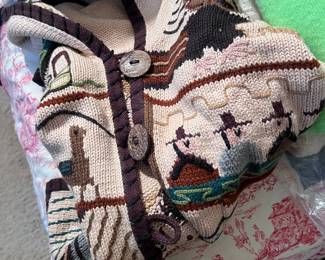 AT LEAST A HUNDRED OF THESE PATTERNED SWEATERS, MANY NEVER WORN & VINTAGE