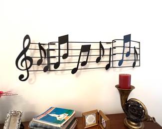 Metal Musical Notes Wall Art 