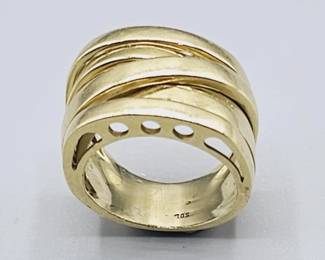 18K GOLD INTERTWINED RING
