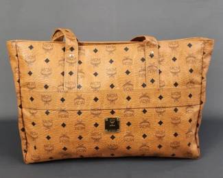 MCM Cognac Visetos Tote Bag 2539Y