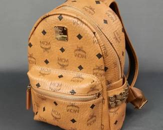 MCM Cognac Mini Stark Backpack