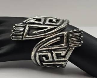Taxco Mexico Sterling Silver Cuff Bracelet