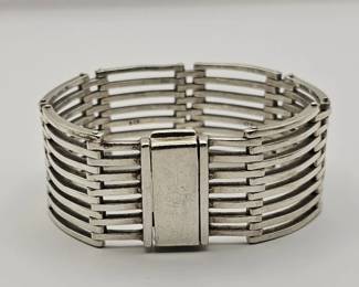 STERLING FENCE LINK BRACELET